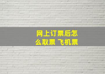 网上订票后怎么取票 飞机票